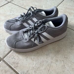 Adidas Classic Gray and White Sneakers